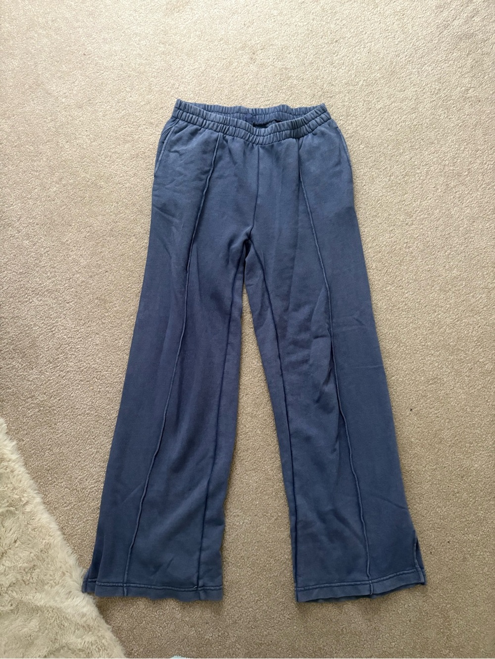 aerie Cozy Knit Lounge Shorts in Slate Blue